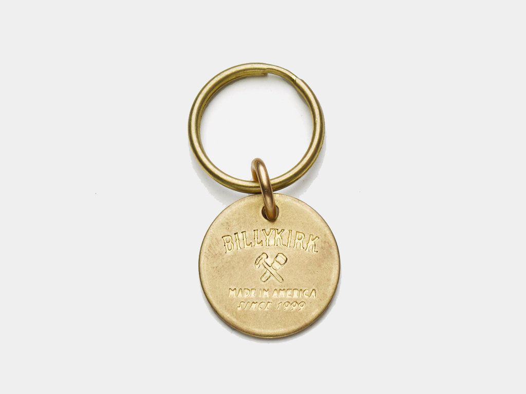 Billykirk Round Brass Key Tag | best edc keychains