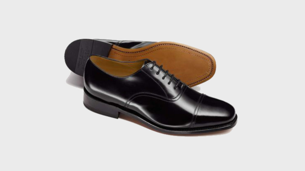 best mens dress shoes - Charles Tyrwhitt Black Goodyear Welted Oxford Leather Sole Shoe-1