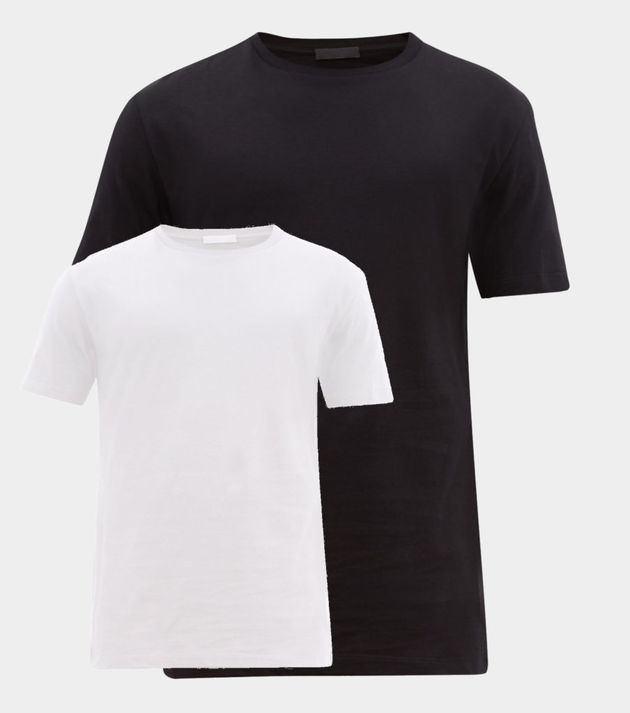 capsule wardrobe black & white t-shirts