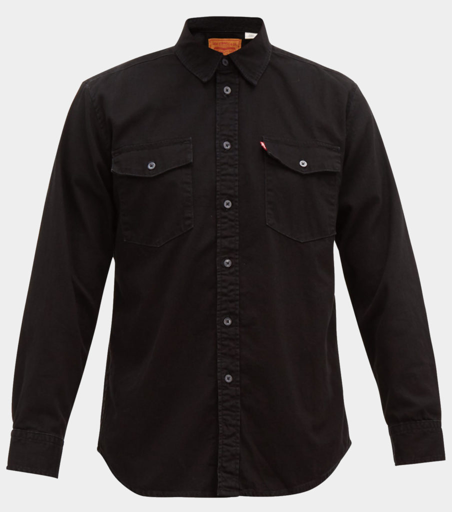 capsule wardrobe twill shirt black